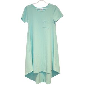 2/$40 🏷 Lularoe Aqua T Shirt Pocket Dress High Low Hem Size XXS
